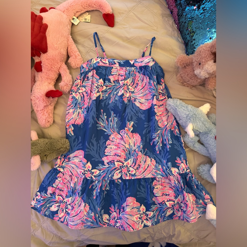Lilly Pulitzer Kids Blue and Pink floral Dress
